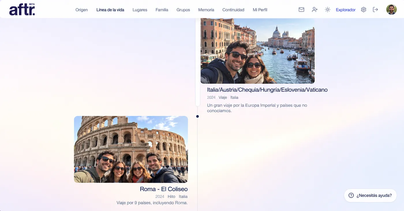 Milestones: your life, moment by moment, with its photos